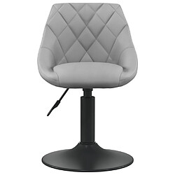 vidaXL Chaise de salle à manger Gris clair Velours