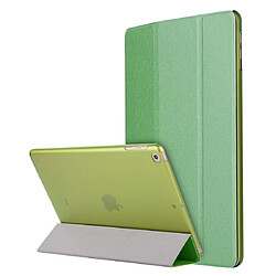 Wewoo Housse Étui Coque Etui en cuir avec rabat horizontal pour iPad 10,2 poucestexture soierabat et fonction veille / réveil vert