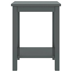 vidaXL Table de chevet Gris foncé 35x30x47 cm Bois de pin massif