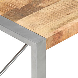 Avis vidaXL Table basse 120x60x40 cm Bois de manguier brut