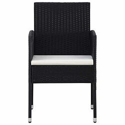 Avis Maison Chic Lot de 4 Chaises de jardin,Fauteuil d'extérieur Résine tressée Noir -MN70389