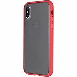 Mercury Coque Peach Garden Bi-Matiere avec Dos Fume pour Apple iPhone X/XS, Rouge