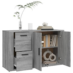 Acheter vidaXL Buffet Sonoma gris 100x33x59,5 cm Bois d'ingénierie