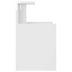 Acheter vidaXL Tables de chevet 2 pcs Blanc brillant 40x35x60 cm Aggloméré