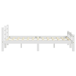 Acheter vidaXL Cadre de lit sans matelas blanc bois massif de pin 200x200 cm