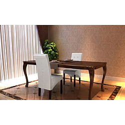 Avis Maison Chic Lot de 2 Chaises à manger,Chaise pour cuisine,Solide Structure blanc similicuir -MN71974