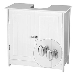 Avis Helloshop26 Meuble de salle de bain sous-vasque 60 × 30 × 60 cm en bois blanc 19_0001063