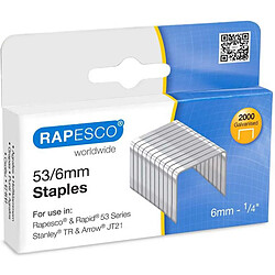 RAPESCO Agrafes 53/6, 2.000 pièces, galvanisé ()