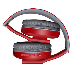 General Casque Bluetooth - Casque à réduction active du bruit / Autonomie de la batterie de 15 heures avec un son de précision / Casque de voyage pliable et casque supra-auriculaire(rouge)