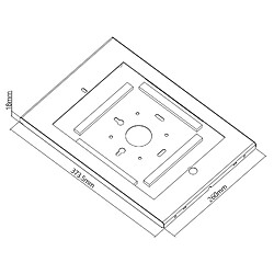 Acheter Maclean MC-907 Support mural pour tablette avec protection antivol universel Compatible avec iPad Pro 12.9" (Gen1/2) Montage VESA 75x75 (Blanc)