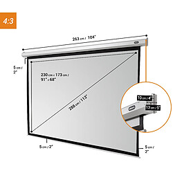 Ecran de projection celexon Economy Motorisé 240 x 180 cm