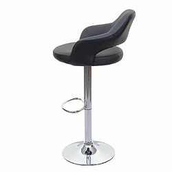 Avis Mendler Tabouret de bar HWC-F16, tabouret pivotant, avec dossier simili cuir ~ gris-noir