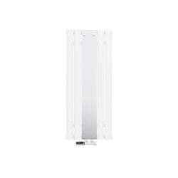 ML DESIGN MODERN LIVING Radiateur de salle de bain plat avec miroir et garniture de raccordement mural 1200x450 mm blanc ML-Design