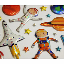 Youdoit Scène à décorer pour enfants - Explorons l'espace ! - Stickers Puffies