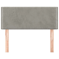 Avis Maison Chic Tête de lit moderne pour chambre - Décoration de lit Gris clair 100x5x78/88 cm Velours -MN78452