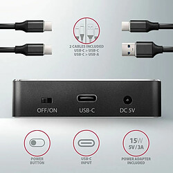 AXAGON ADSA-M2C, USB-C 3.2 Gen 2 2x M.2 NVMe