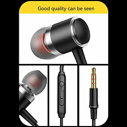 Avis 3.5Mm Dans L'Oreille Casque Basse Musique Écouteurs Filaire Intelligent Appel Casque Avec Microphone Pour Android V2 Rouge