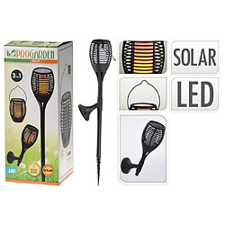 ProGarden Lampe solaire de jardin à LED 3 en 1 Noir