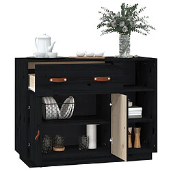 Acheter vidaXL Buffet Noir 98,5x40x75 cm Bois massif de pin