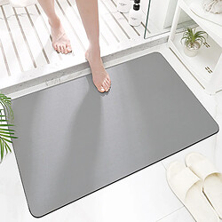 LUUCOZK Tapis de bain antidérapants, absorbants, à séchage rapide, décoration de salle de bain, gris foncé-50x80cm 