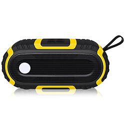 Yonis Enceinte Bluetooth Outdoor Etanche 1200mAh Autonomie 5H Support Appel Mains-Libres Enceinte Bluetooth Outdoor Anti-Éclaboussures Avec Appels Mains-Libres Et Support USB Jaune YONIS