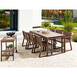 Beliani Table de jardin 180 x 90 cm Bois Bois foncé SASSARI