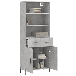 Avis Maison Chic Buffet,Meuble de Rangement,commode pour salon,Cuisine Gris béton 69,5x34x180 cm Bois d'ingénierie -MN39041