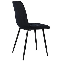 Avis Decoshop26 Lot de 2 chaises de salle à manger en velours noir pieds métal noir mat style moderne CDS10099