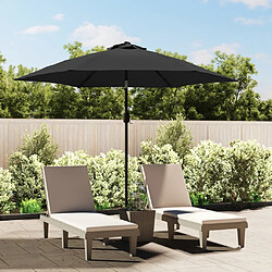 vidaXL Tissu de remplacement pour parasol d'extérieur Anthracite 300cm