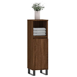 Avis Maison Chic Armoire de bain,Meuble de rangement de salle de bain,Meuble haut chêne marron 30x30x100 cm bois d'ingénierie -GKD223111