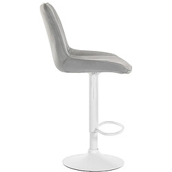 Acheter Non Lot de 2 tabourets de bar Toni velours blanc