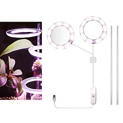 LED Grow Light Lampe Pour Plante En Pot D'intérieur à Spectre Complet Double Têtes Blanc pas cher