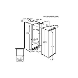 Acheter Réfrigérateur 1 porte intégrable à glissière 204l - KUT6NE18S - ELECTROLUX