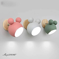 Avis Universal Applique nordique aluminium mickey hills chambre d'enfant s'illumine lampe murale moderne d'intérieur luminaire e27 luminaire créatif (gris suspendu)