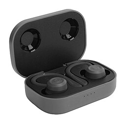 Universal TWS Bluetooth Ear Hooks Earbuds Wireless Sports in Ear Headset Écouteur avec boîtier de charge Noir 