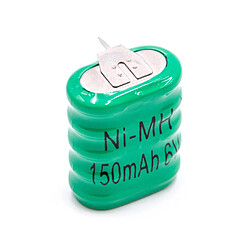 vhbw NiMH pile bouton de remplacement (5x cellule) 3 épingles type 5/V150H 150mAh 6V convient pour les batteries de modélisme etc. 