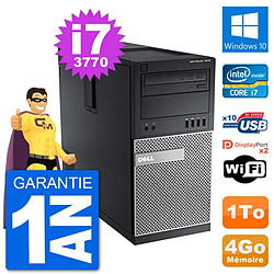 PC Tour Dell 7010 Intel Core i7-3770 RAM 4Go Disque Dur 1To Windows 10 Wifi · Occasion 