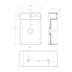 Collection Falco - Lave-mains suspendu 40 cm en Solid surface - AMBRA