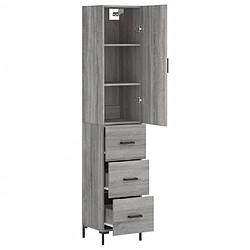 Acheter Maison Chic Buffet,Meuble de Rangement,commode pour salon,Cuisine Sonoma gris 34,5x34x180 cm Bois d'ingénierie -MN74026