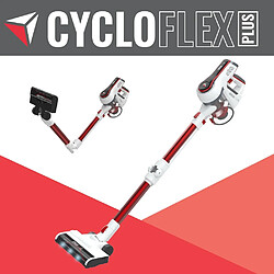 Passat Tools Aspirateur-balai CycloFlex Plus, sans fil, manche flexible, aspiration en continu, 3 LEDs sur la tête