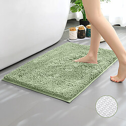 LUUCOZK Tapis de bain absorbants - Vert clair brillantBas-40X60CM 