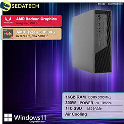 Sedatech Mini-PC Pro ITX • AMD Ryzen 5 8500G • Radeon Vega • 16Go DDR5 • 1To SSD M.2 • DVD-RW • Windows 11