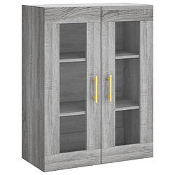 Maison Chic Armoire murale,Meuble de Rangement pour salon,cuisine sonoma gris 69,5x34x90 cm -MN52914