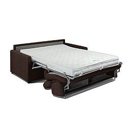 Acheter Inside 75 Canapé convertible LUXIA matelas 16cm système express sommier lattes 120cm microfibre marron