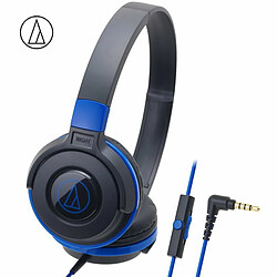 Casque D'Origine Audio-Technica Ath-S100Is Casque De Jeu À Contrôle Filaire Avec Microphone Bass Bleu