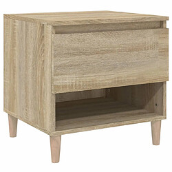 vidaXL Table de chevet Chêne sonoma 50x46x50 cm Bois d'ingénierie