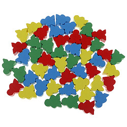 Jouets d'échecs de jeu de conseil en bois Lot de 50pcs Pièces d'échec en Forme Humaine en Bois Pour Enfants Jeu Plateau Jouets