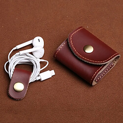 Acheter Wewoo Etui Casque / Ecouteurs brun Data Wire Charger écouteur portable boîtier de récepteur d'organiser le paquet