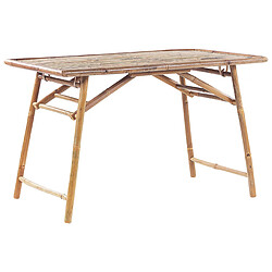 Beliani Table de jardin Bois Bois clair MOLISE