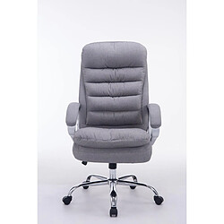 Decoshop26 Fauteuil de bureau ergonomique et confortable jusqu'à 235 kg en tissu gris et métal chromé 10_0002404